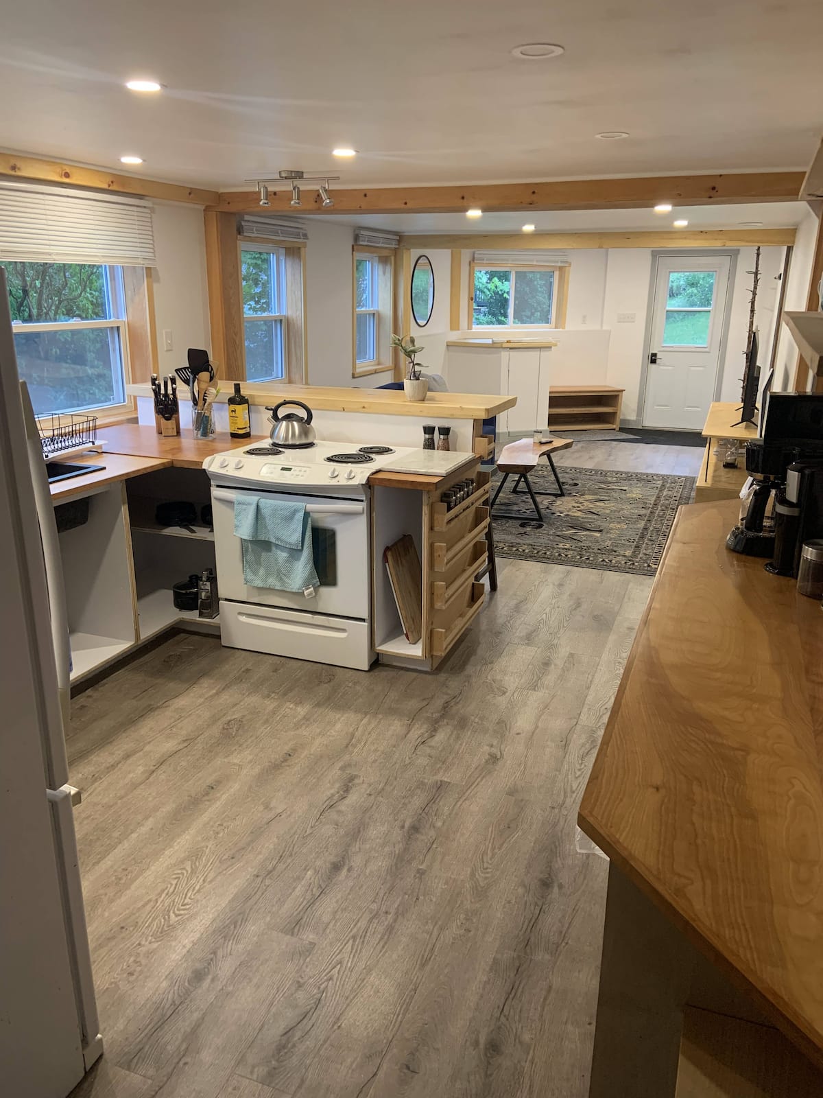 Lower kitchen and dining area at Coastal Oasis Halifax