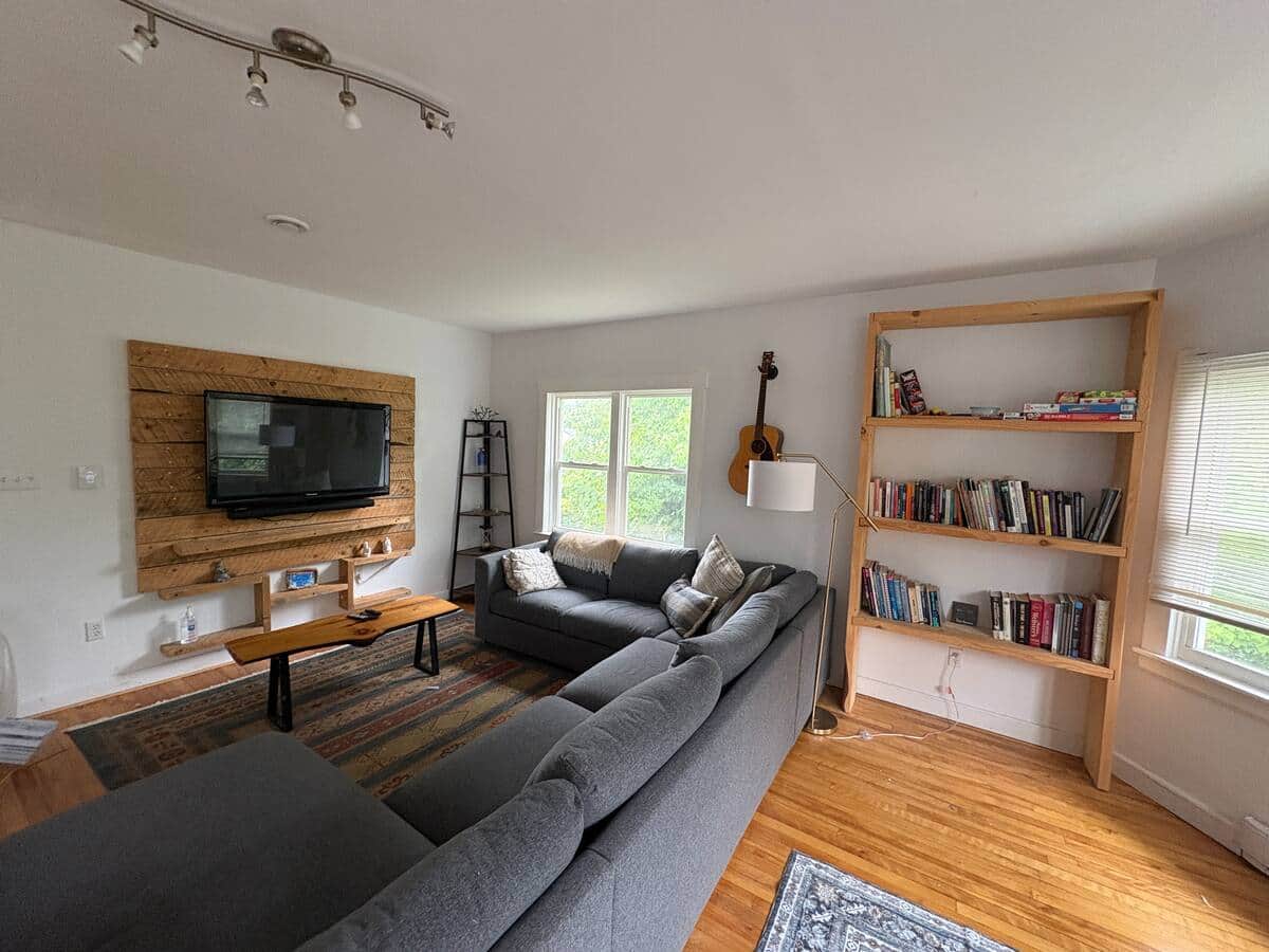 Main living room sofa bed area