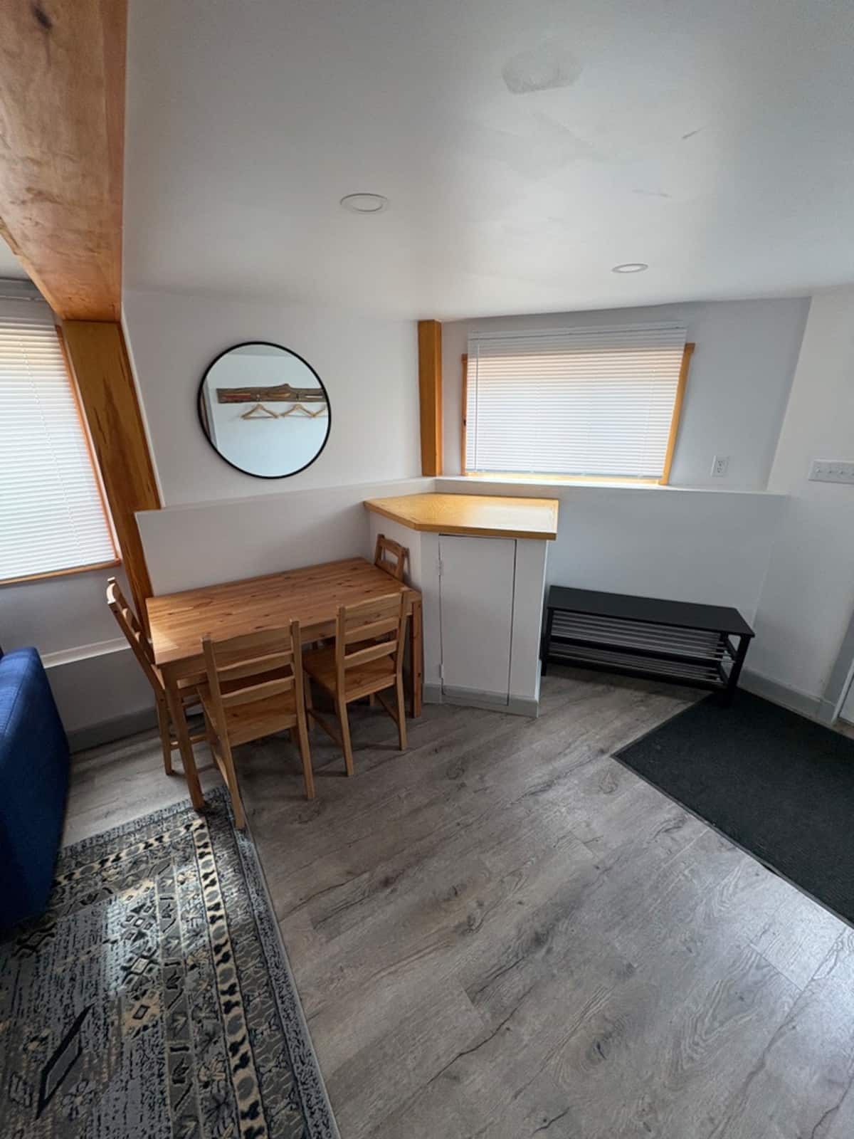 Lower-level sitting and dining space